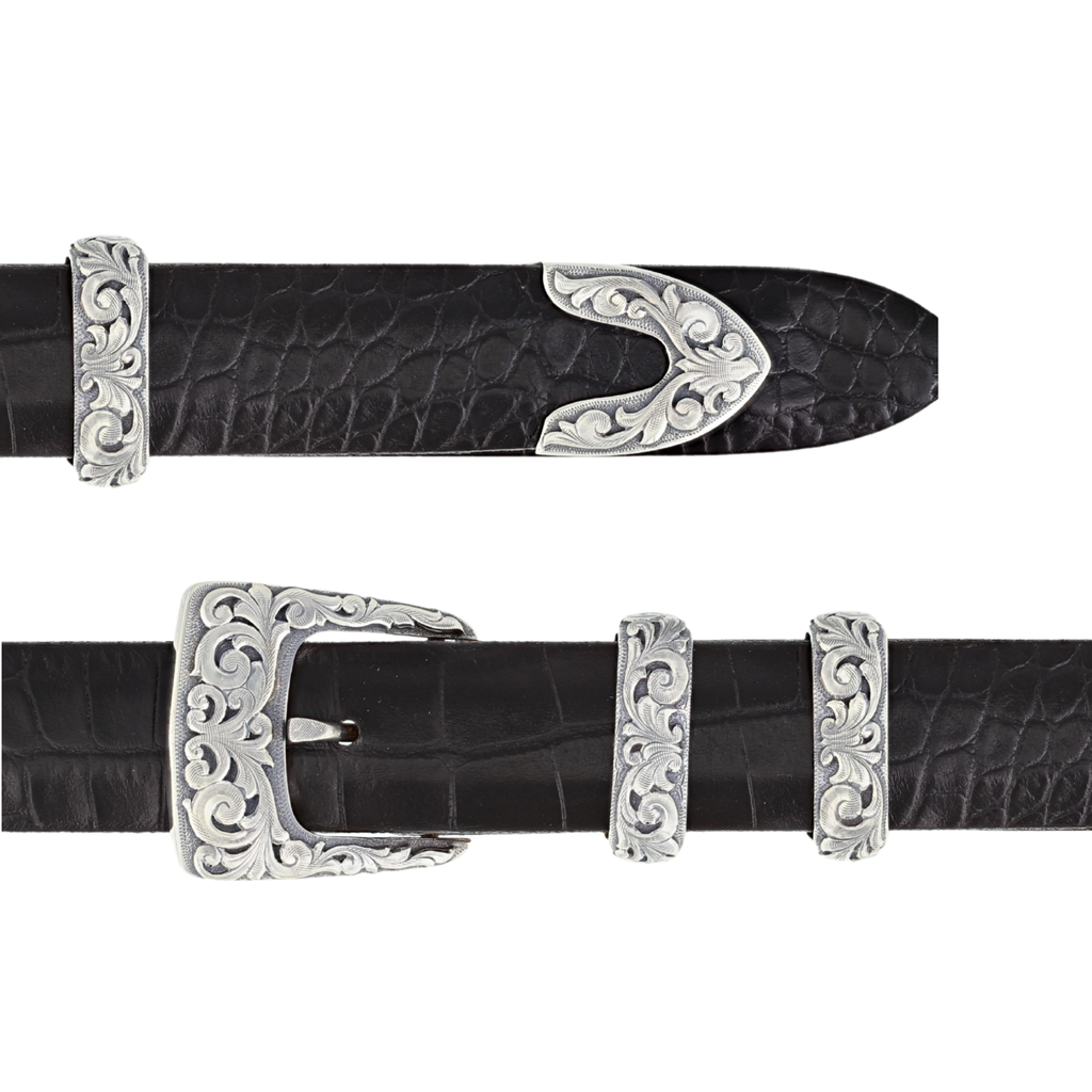 Clay 1820 Sterling Silver Overlay Buckle Set - Clint Orms