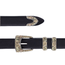 Clay 1822 Sterling Dress Buckle Set with Tri-Gold Overlays