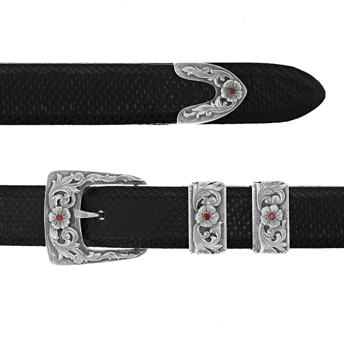 Clay 1846 Garnets Buckle Set