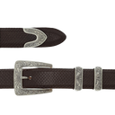 Cochran 1805 Sterling Silver Engraved Dress Buckle Set