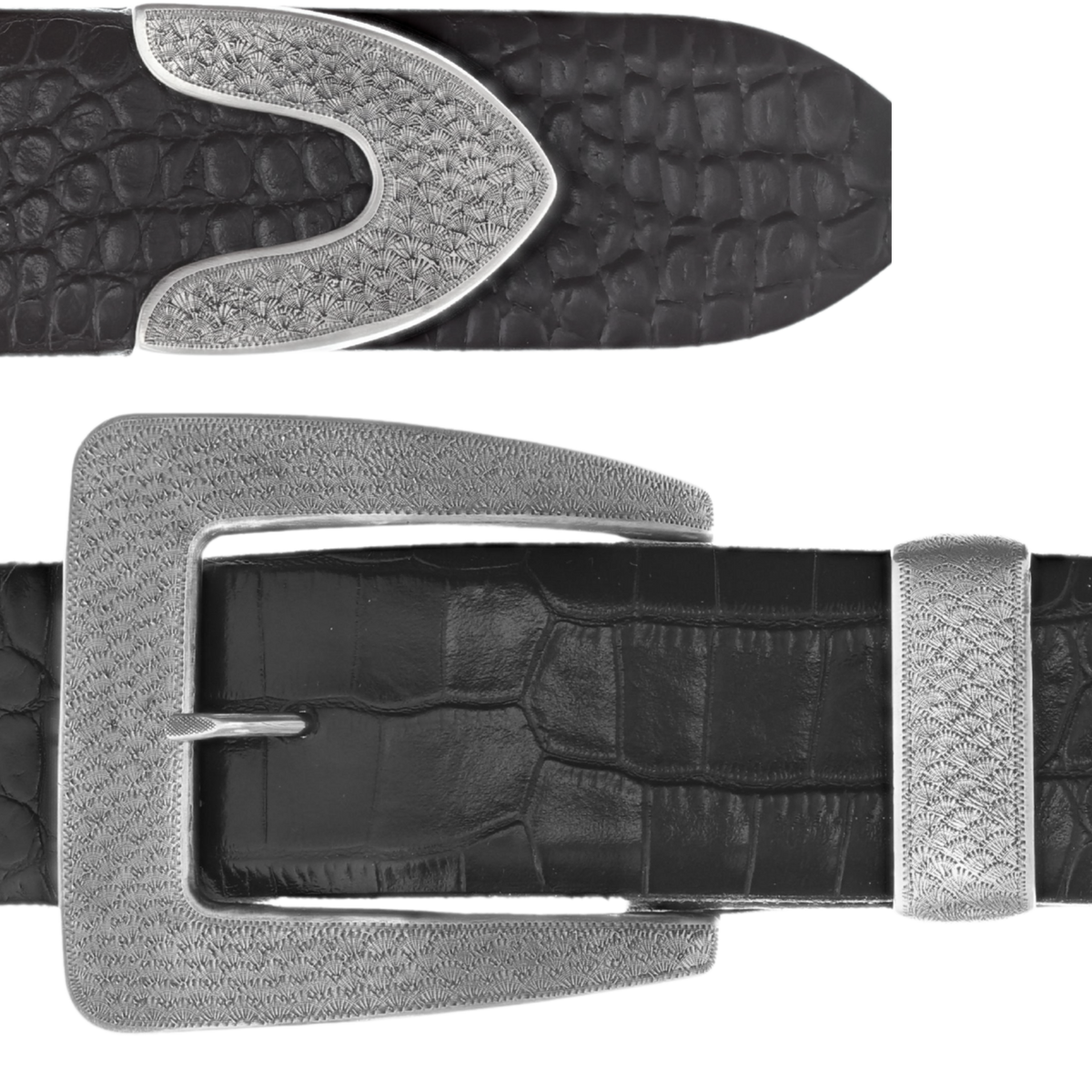 Cochran 2600 Large Wheatgrass Engraved Buckle Set