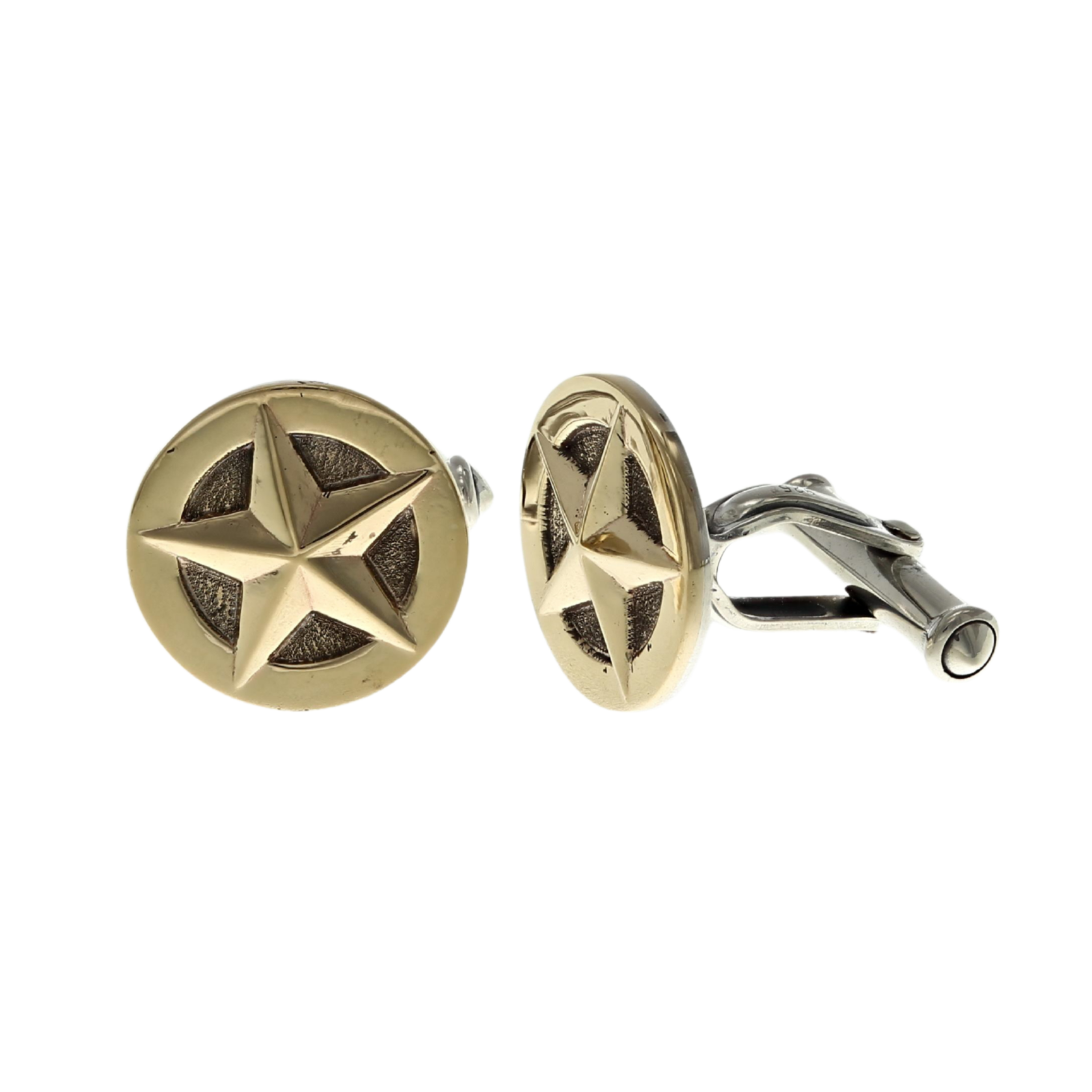 Cufflinks 1917 14 Karat Gold Ranger Stars – Clint Orms Engravers ...