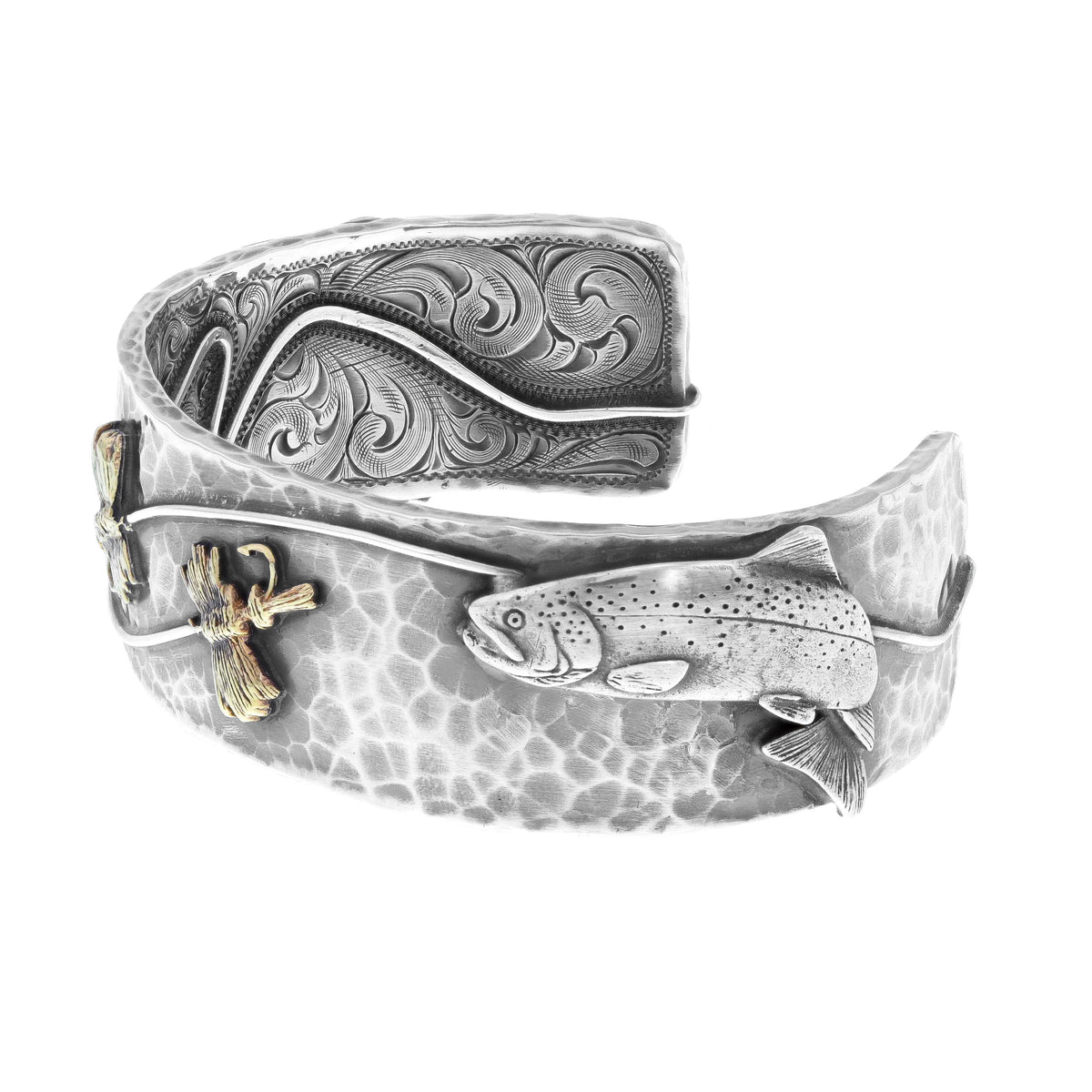 Bracelet 1827 Jumping Trout With Gold Flies Bracelet