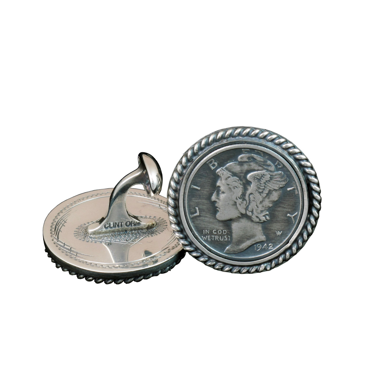 Cufflinks 1822 Sterling Silver Winged Liberty Dime