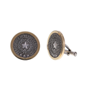 Cufflinks 2046 Sterling and Gold Stamped Seal