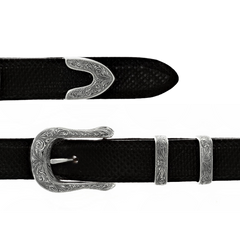 Dallas 1851 Sterling Western Buckle Set - Clint Orms Engravers