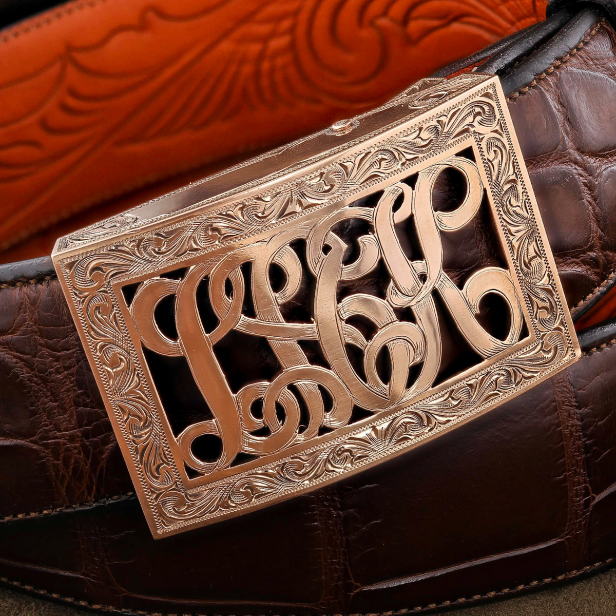Montague 1803 Rose Gold Filigreed Trophy Buckle