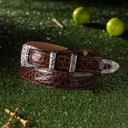 Clay 1820 Sterling Silver Overlay Buckle Set