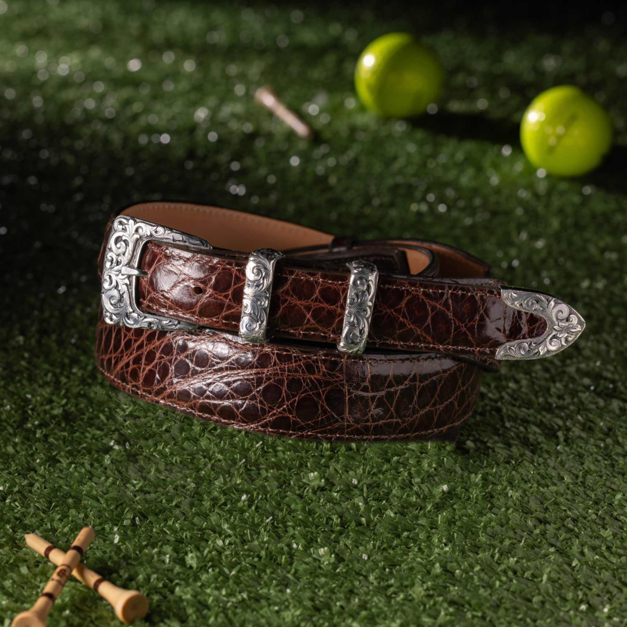 Clay 1820 Sterling Silver Overlay Buckle Set - Clint Orms Clay 1820 Sterling Silver Overlay Buckle Set - Clint Orms