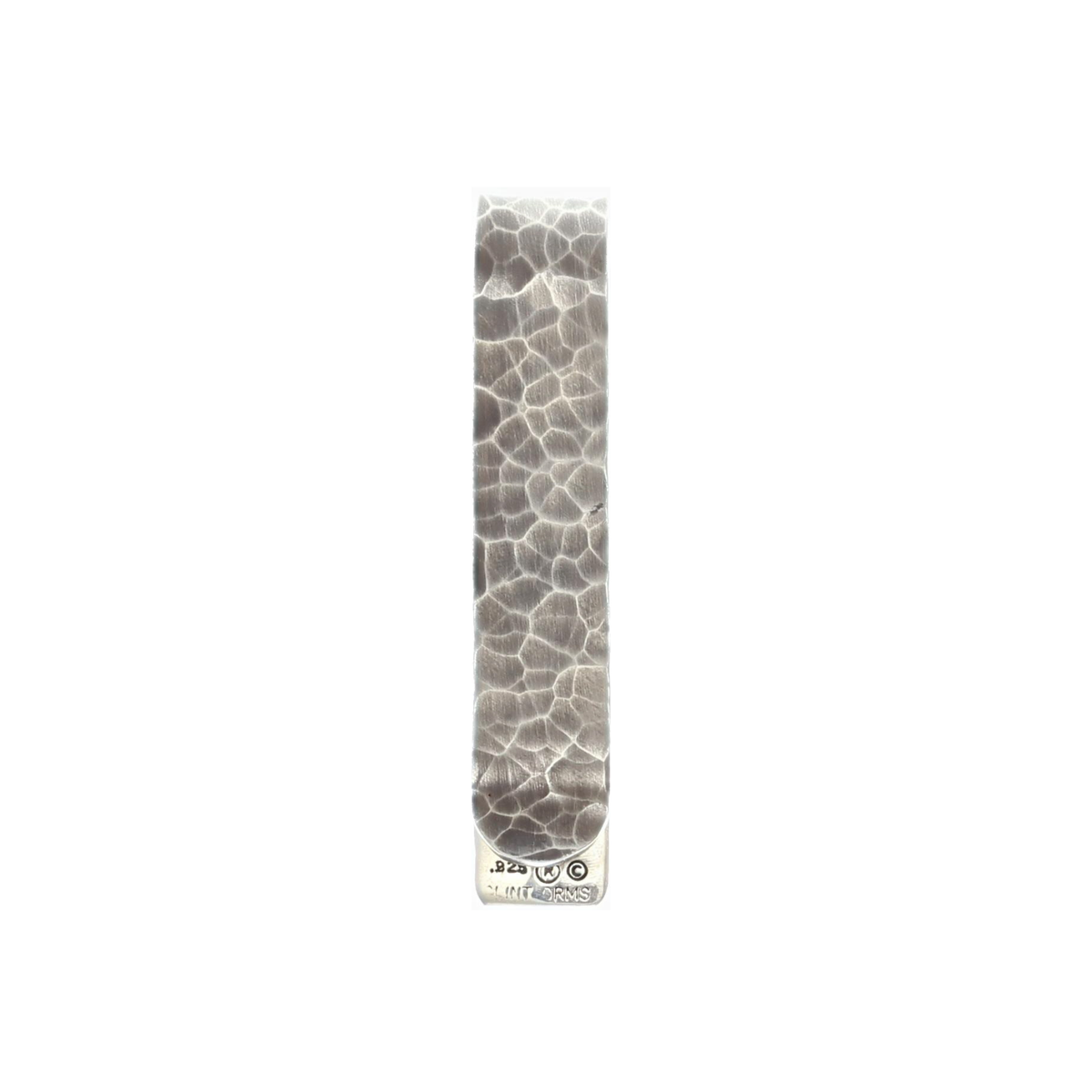 Folded 1606 Hammered Sterling Silver Money Clip