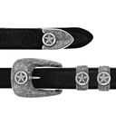 Fort Bend 1801 Sterling Silver Star Buckle Set