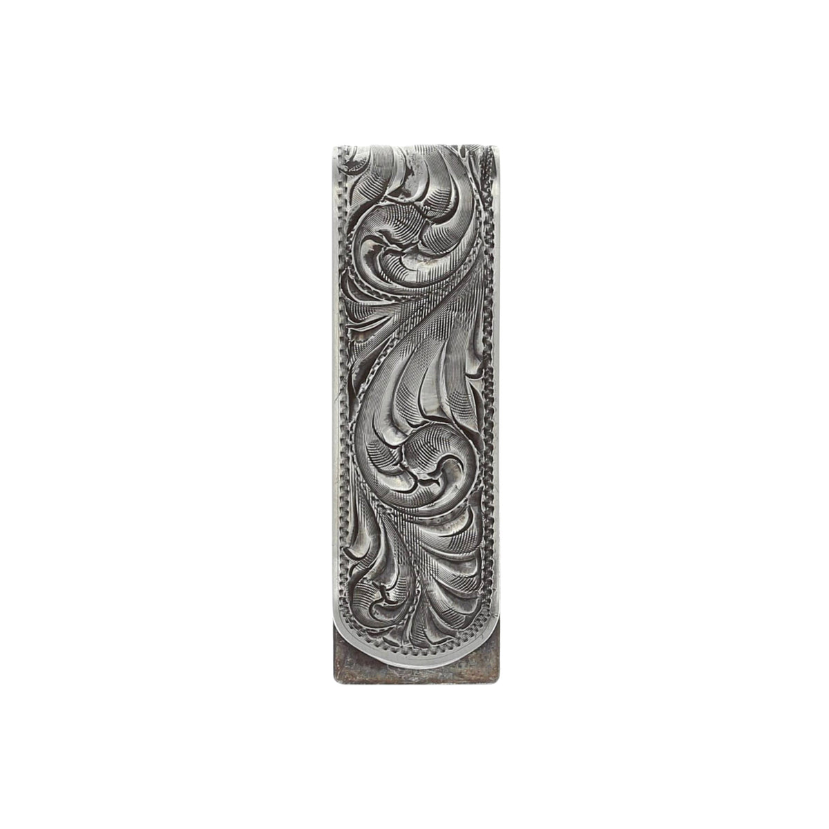 Folded 1880 Sterling Engraved Money Clip