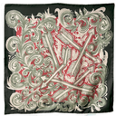 Broken Arrow Dark Green Silk Twill Scarf