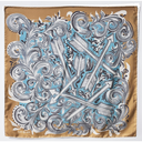 Broken Arrow Neutral Silk Twill Scarf