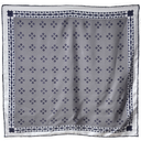 Navy Branded Silk Twill Scarf
