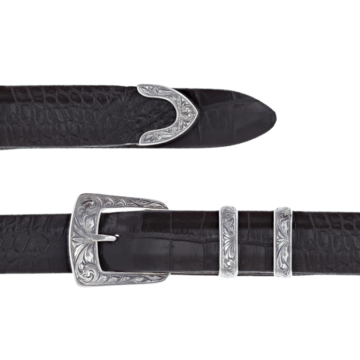 Galveston 1800 Sterling Silver Buckle Set