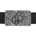 Jasper 1803 Sterling Engraved Bucking Horse
