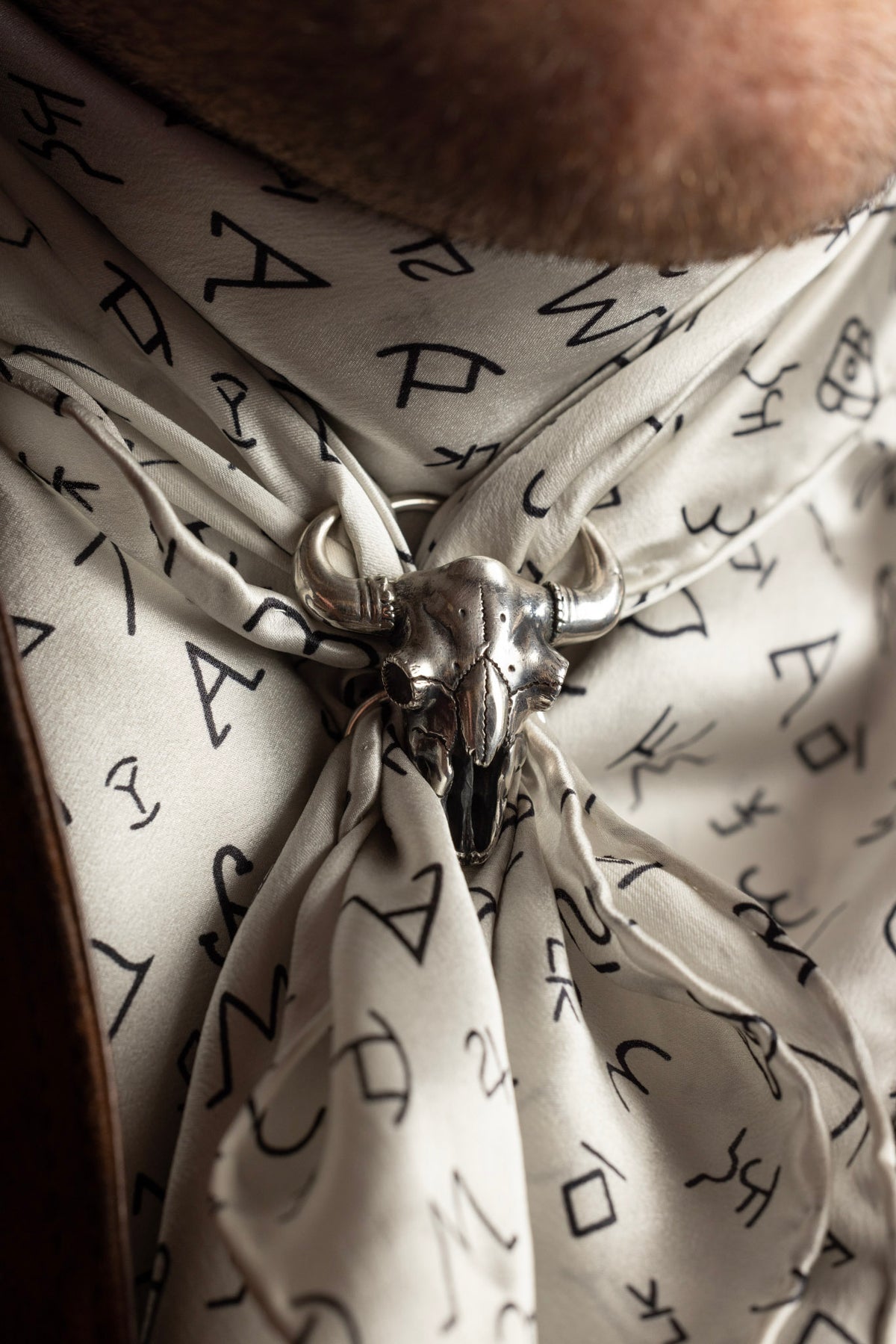 Bolo 1900 Sterling Silver Buffalo Skull