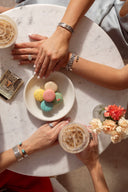 Bracelet 1448 Hammered with Turquoise Ends