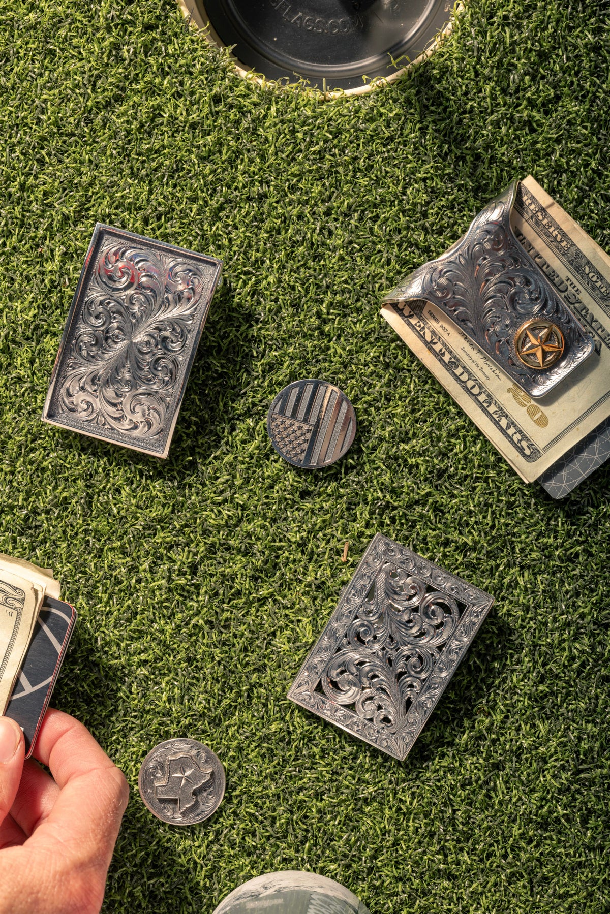 Ball Marker 1802 Sterling Silver American Flag