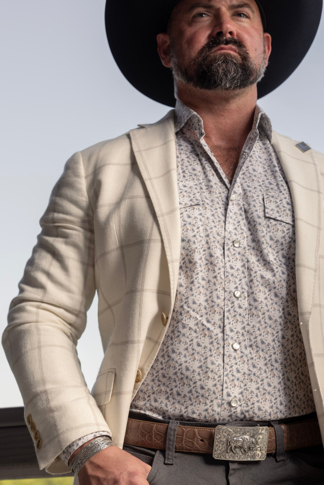 Jasper 1800 Silver American Bison Trophy Buckle – Clint Orms