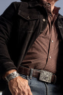 Bracelet 1432 Sterling Silver Western Cactus Bronc Rider