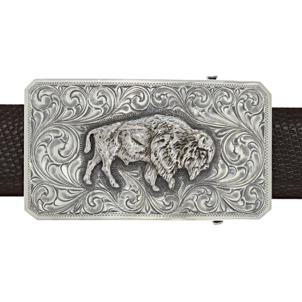 Washington 1806 Sterling American Bison Trophy Buckle - Clint Orms  Engravers & Silversmiths