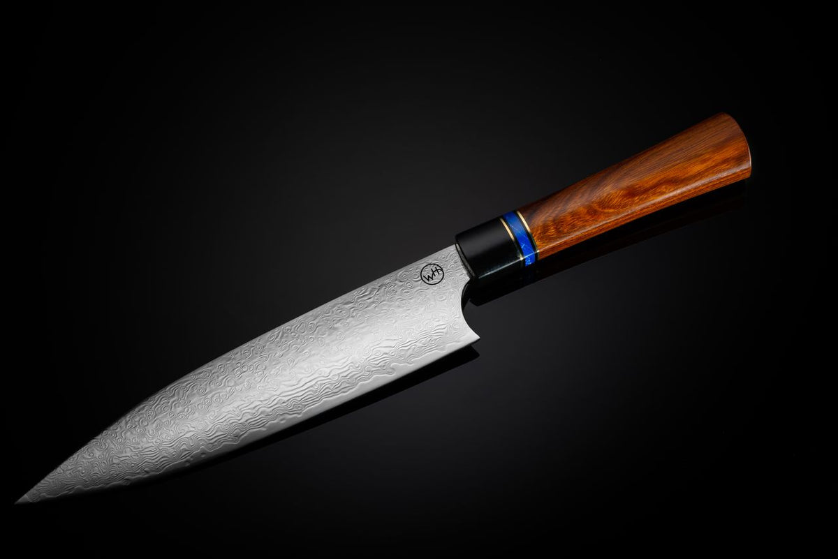 Ironwood Kultro Gourmet Chef Knife Set with Black Walnut Display
