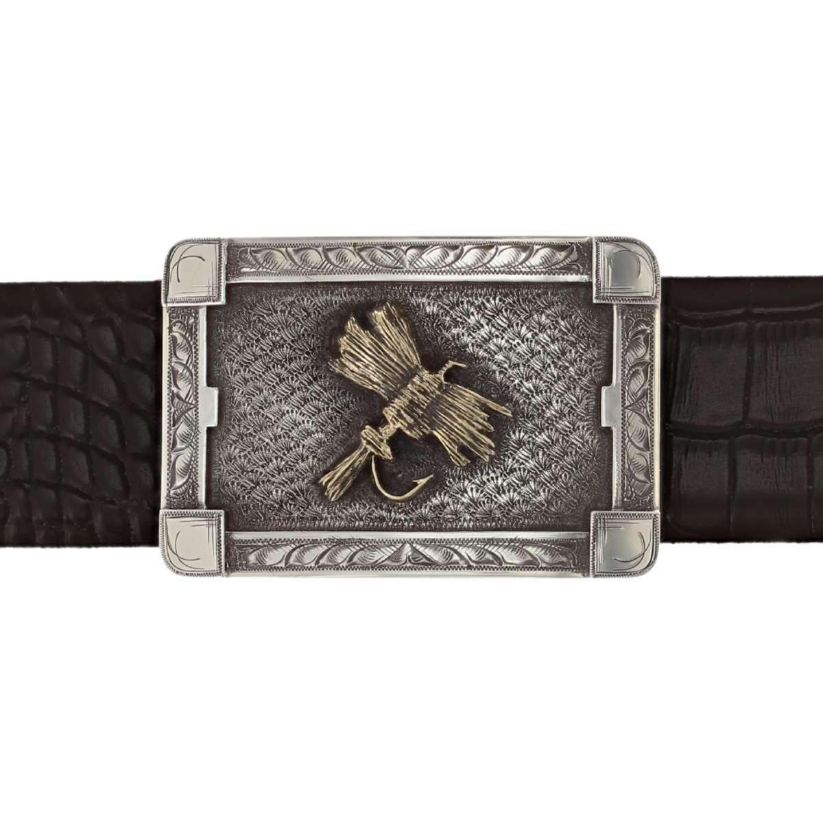 Martin 1818 Wheatgrass Engraved Sterling with Gold Fly