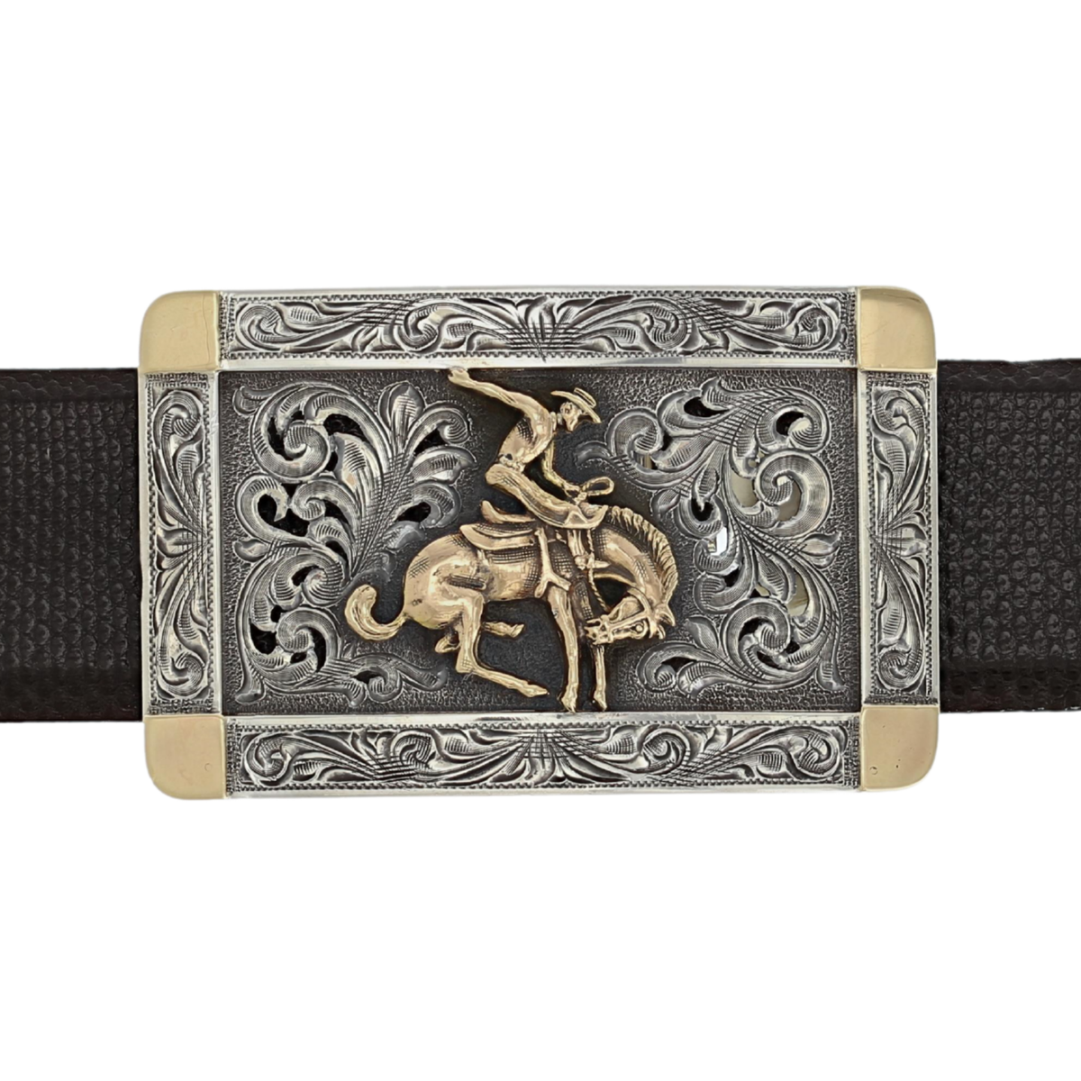 Misty Valley 1804 Gold Bronc Rider Trophy Buckle