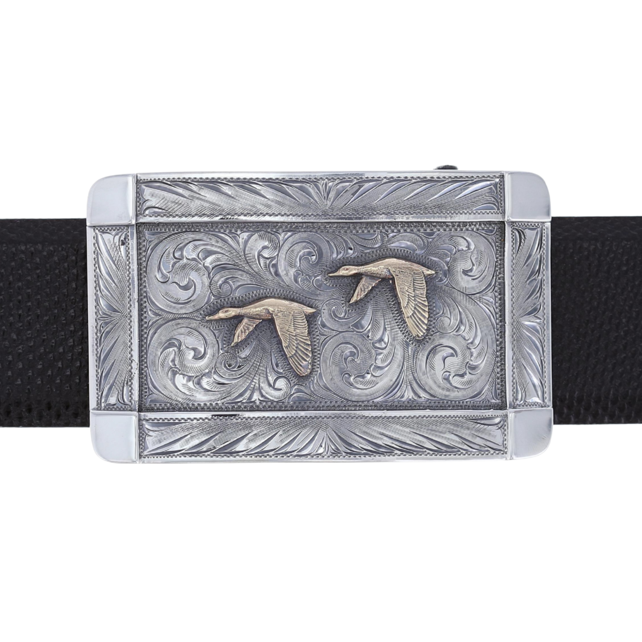 Misty Valley 1809 Silver Trophy Buckle with Gold Flying Misty Valley 1809 Silver Trophy Buckle with Gold Flying