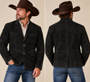 Rust Suede Leather Blazer