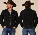 Suede Denim Black Felix Jacket