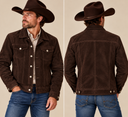 Suede Denim Chocolate Felix Jacket