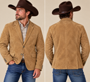 Rust Suede Leather Blazer