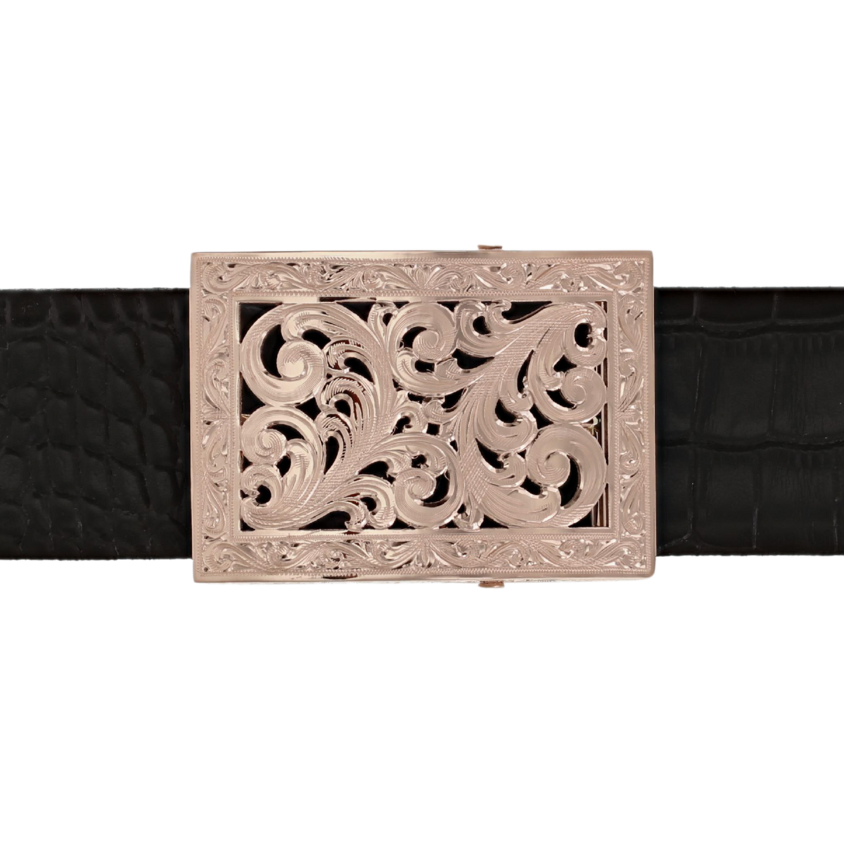 Montague 1817 14 Karat Rose Gold Filigree Trophy Buckle