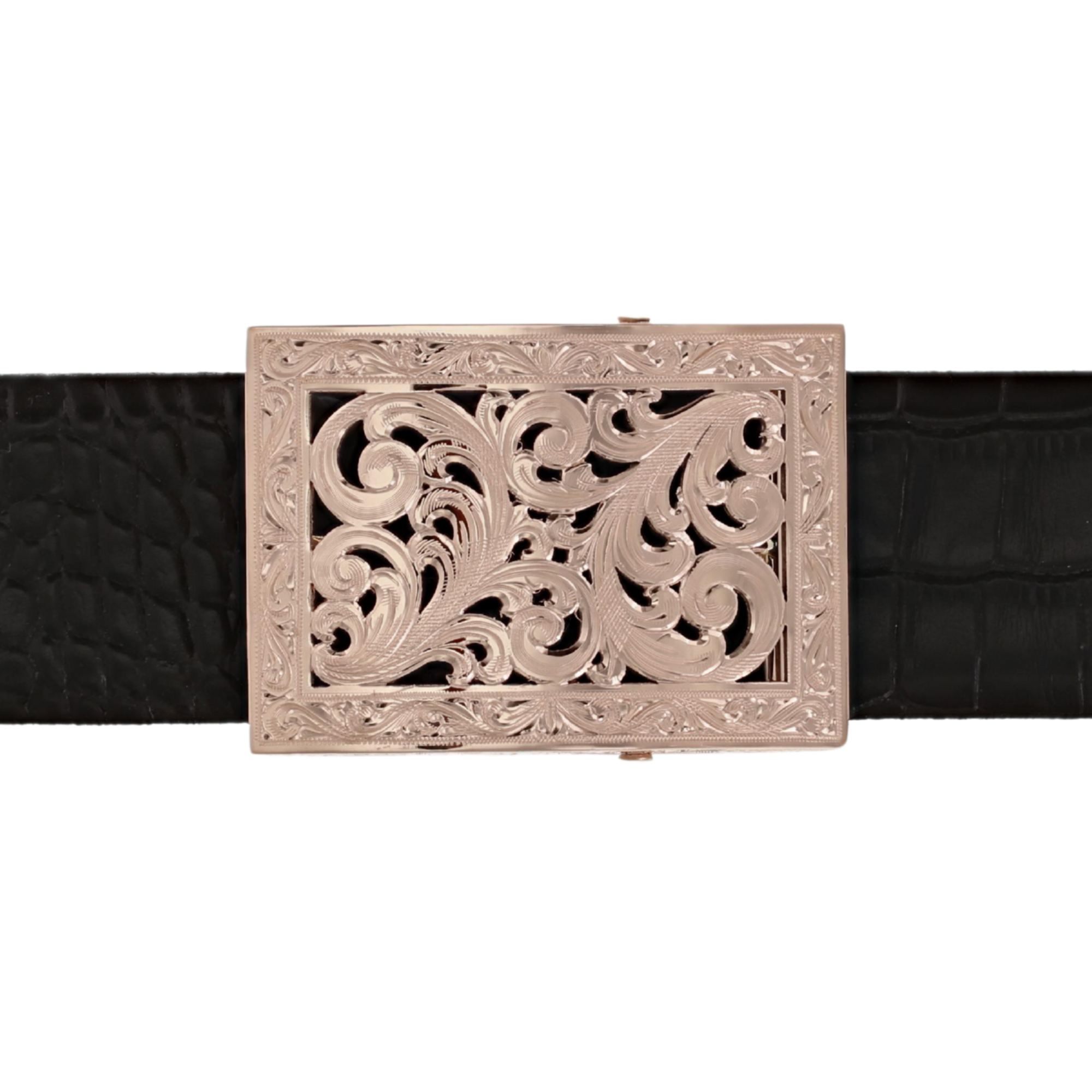 Montague 1817 14 Karat Rose Gold Filigree Trophy Buckle