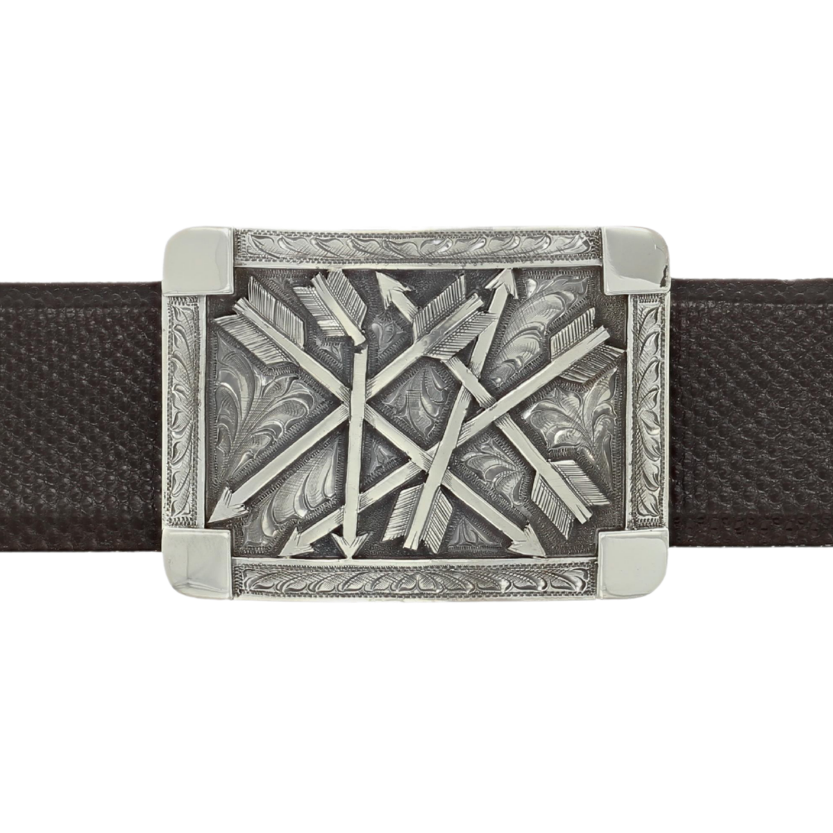 Morris 1800 Sterling Broken Arrow Trophy Buckle