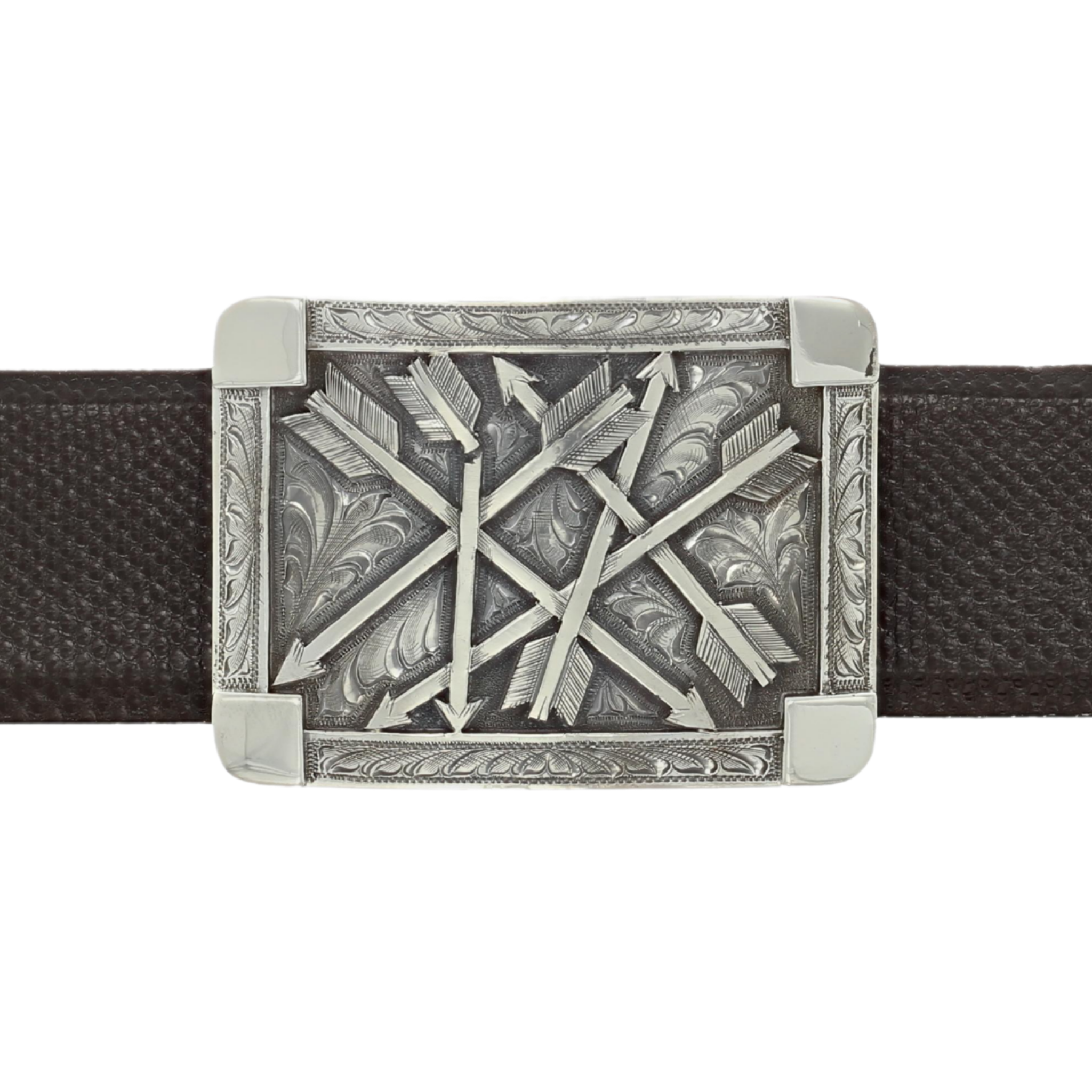 Morris 1800 Sterling Broken Arrow Trophy Buckle - Clint Orms Morris 1800 Sterling Broken Arrow Trophy Buckle - Clint Orms