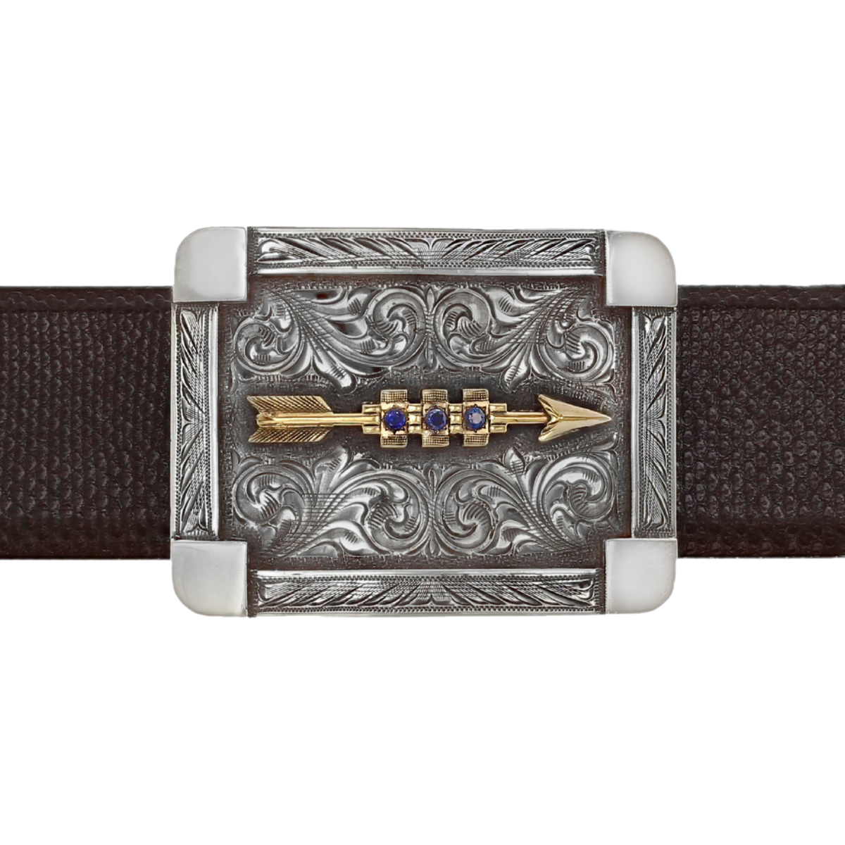 Morris 1813 Gold Arrow &amp; Sapphire Trophy Buckle
