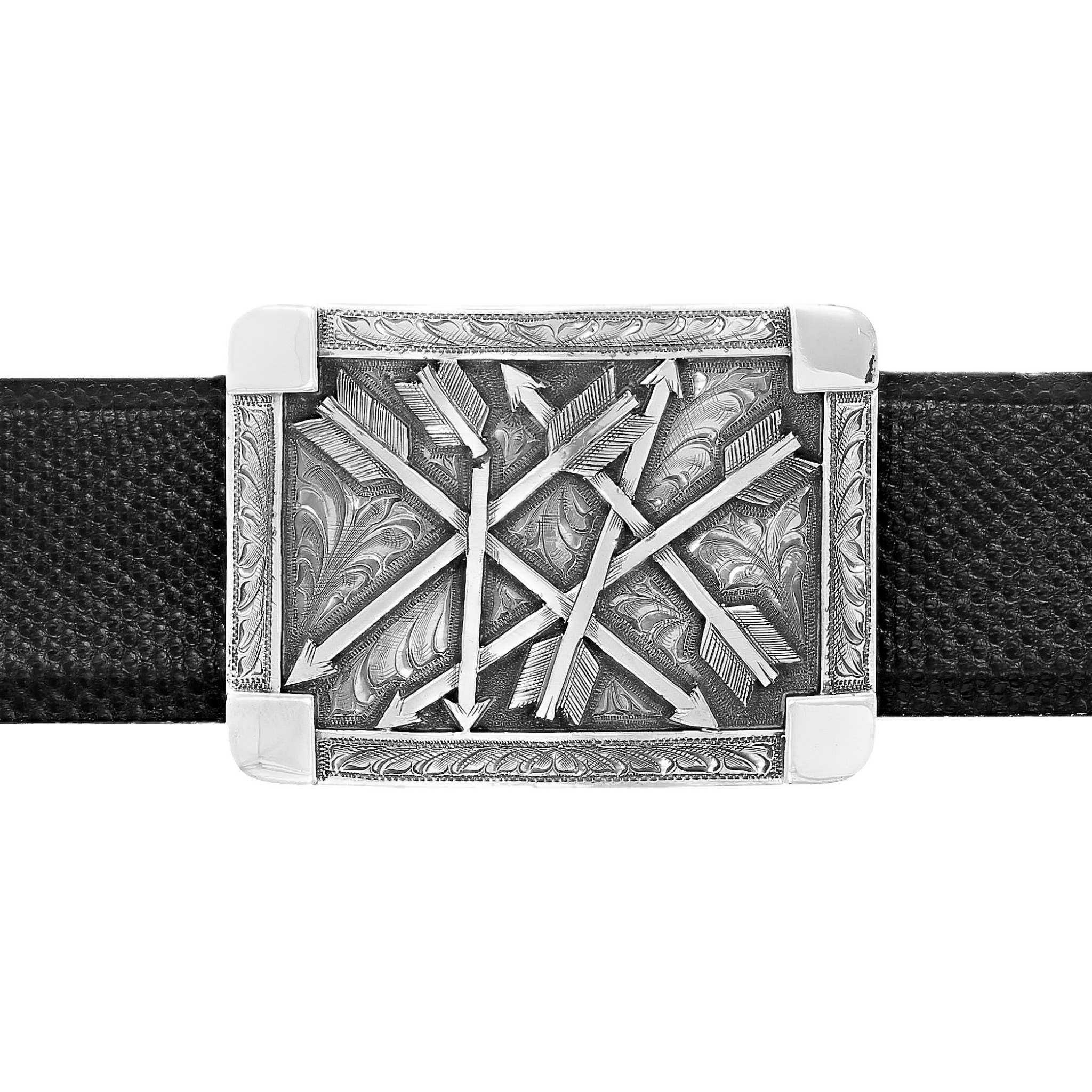Morris 1800 Sterling Broken Arrow Trophy Buckle - Clint Orms Morris 1800 Sterling Broken Arrow Trophy Buckle - Clint Orms