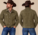 Suede Denim Vintage Green Felix Jacket