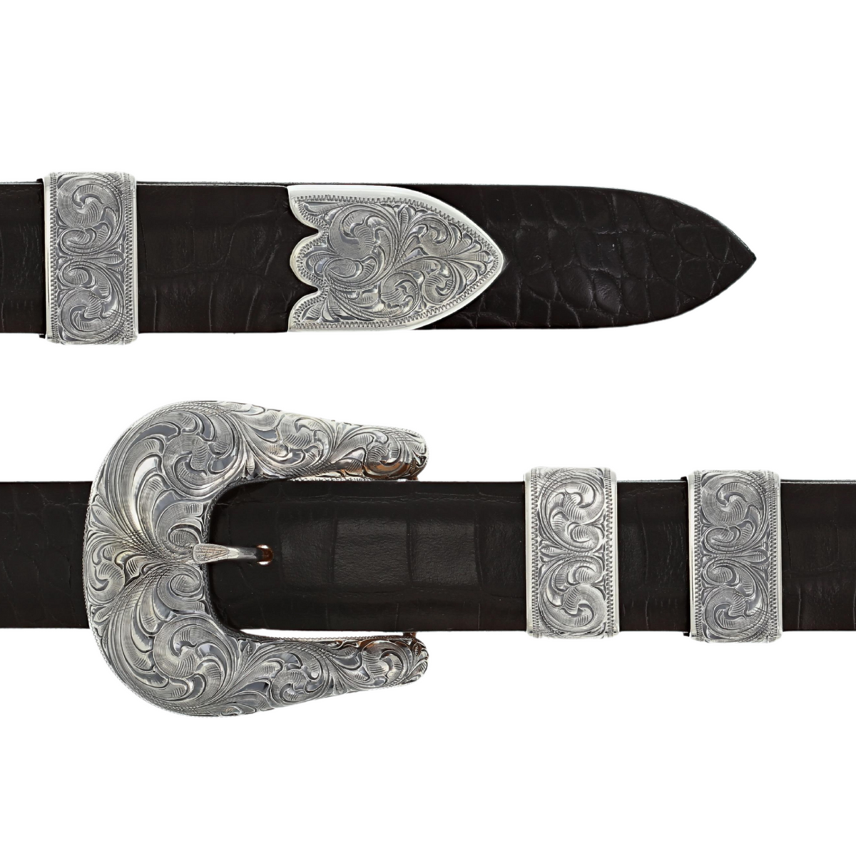 Pecos 1801 Engraved Ranger Buckle Set