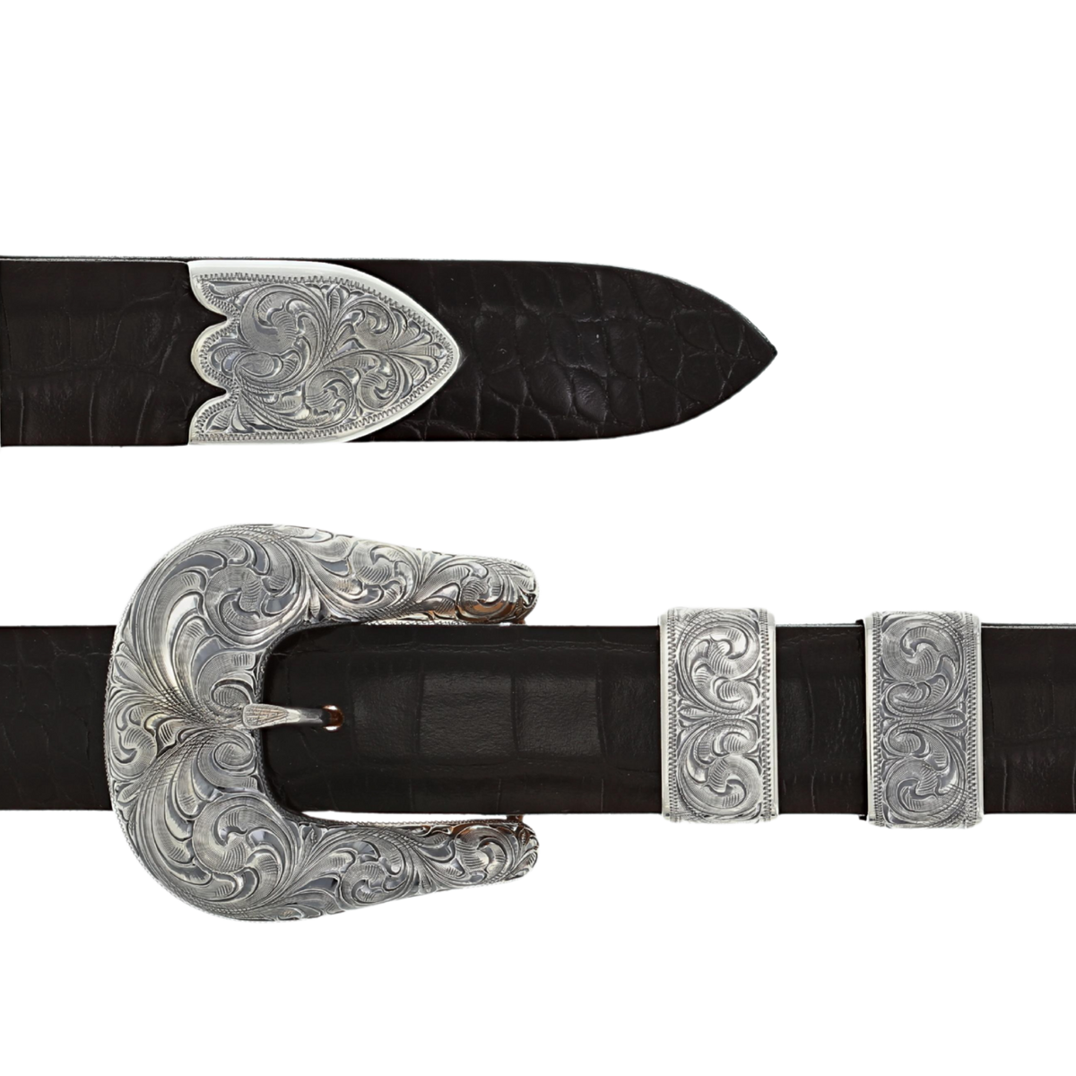Pecos 1801 Engraved Ranger Buckle Set