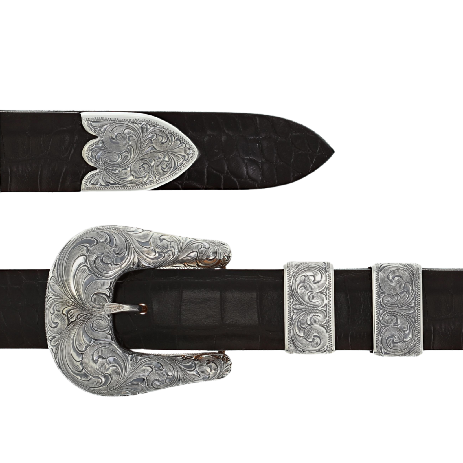 Pecos 1801 Engraved Ranger Buckle Set