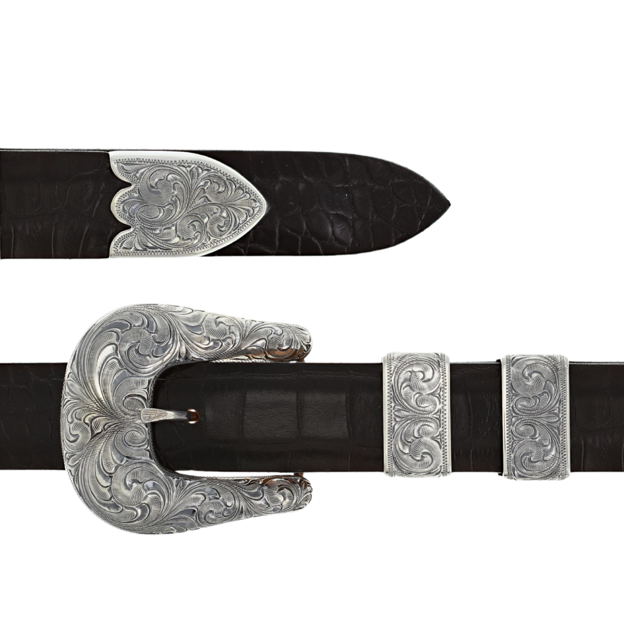 Pecos 1801 Engraved Ranger Buckle Set