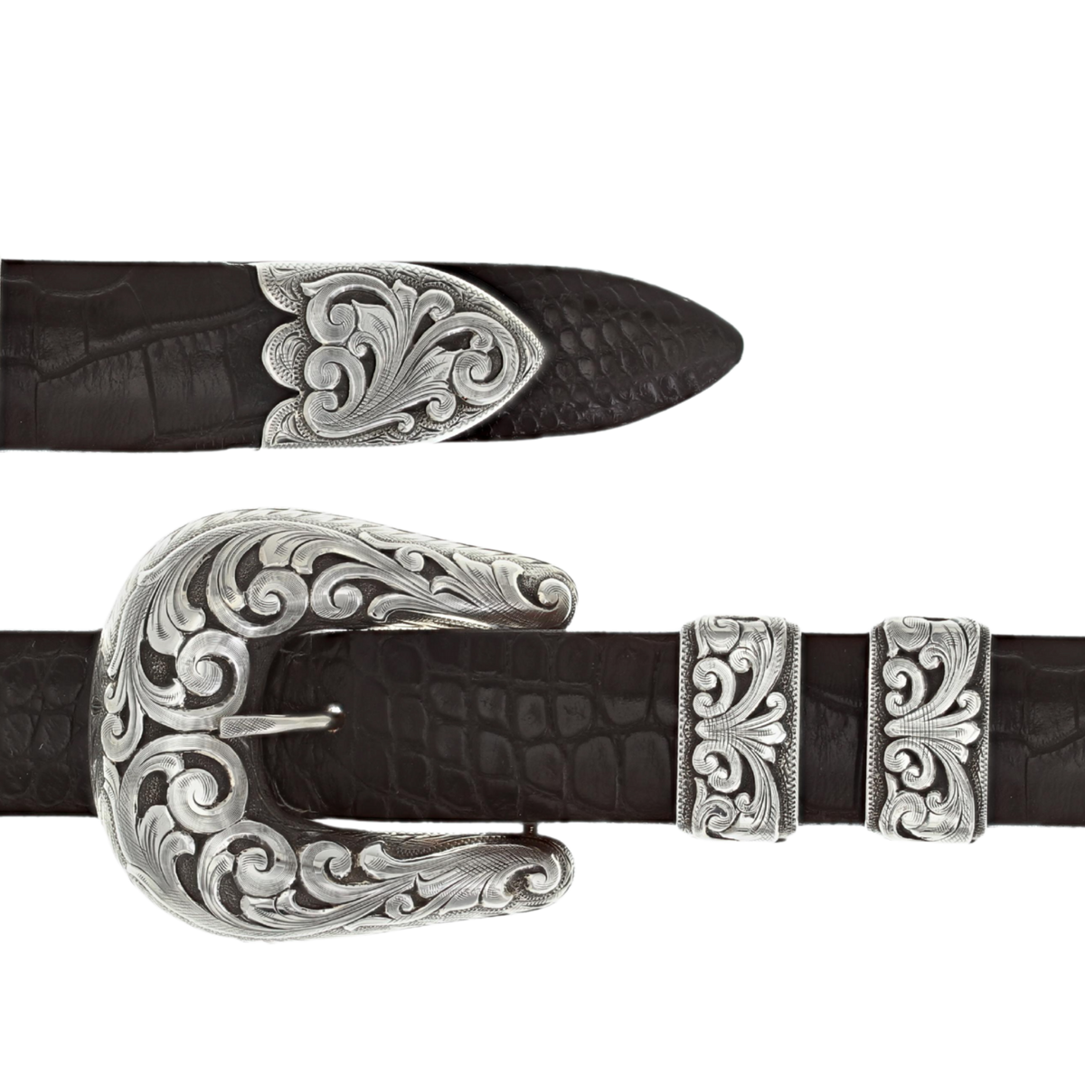 Pecos 1805 Sterling Buckle Set