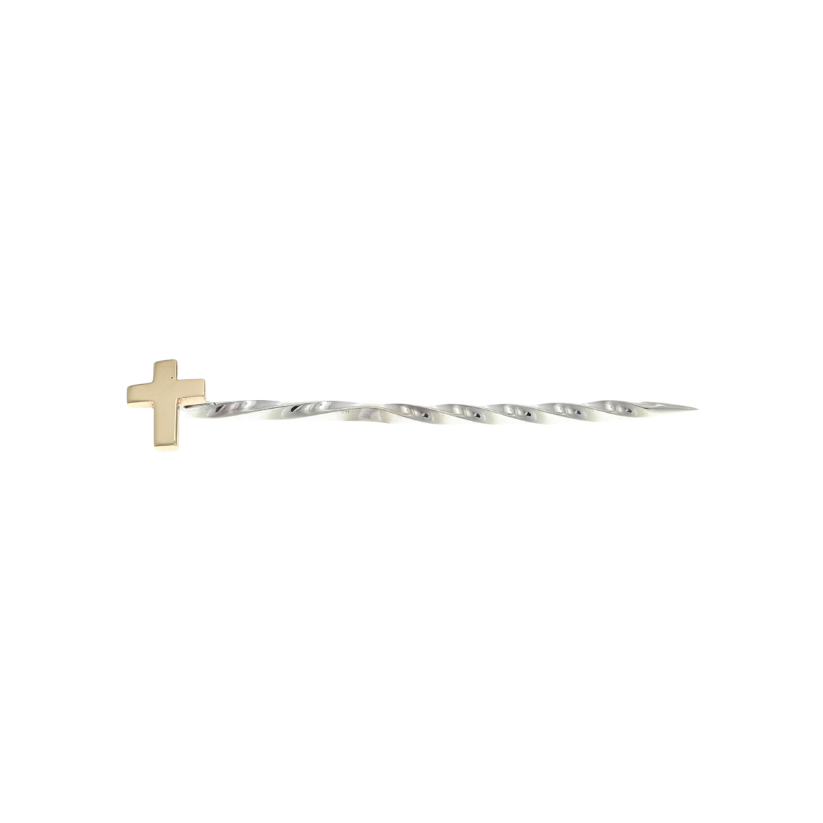 Pin 1949 Sterling Toothpick with Gold Cross
