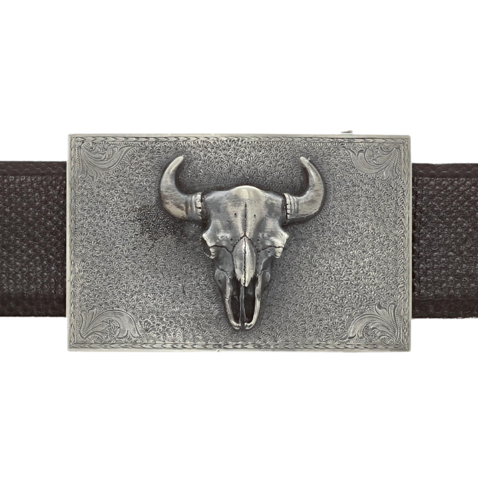 Reeves 1601 Bison Skull Trophy Buckle – Clint Orms Engravers