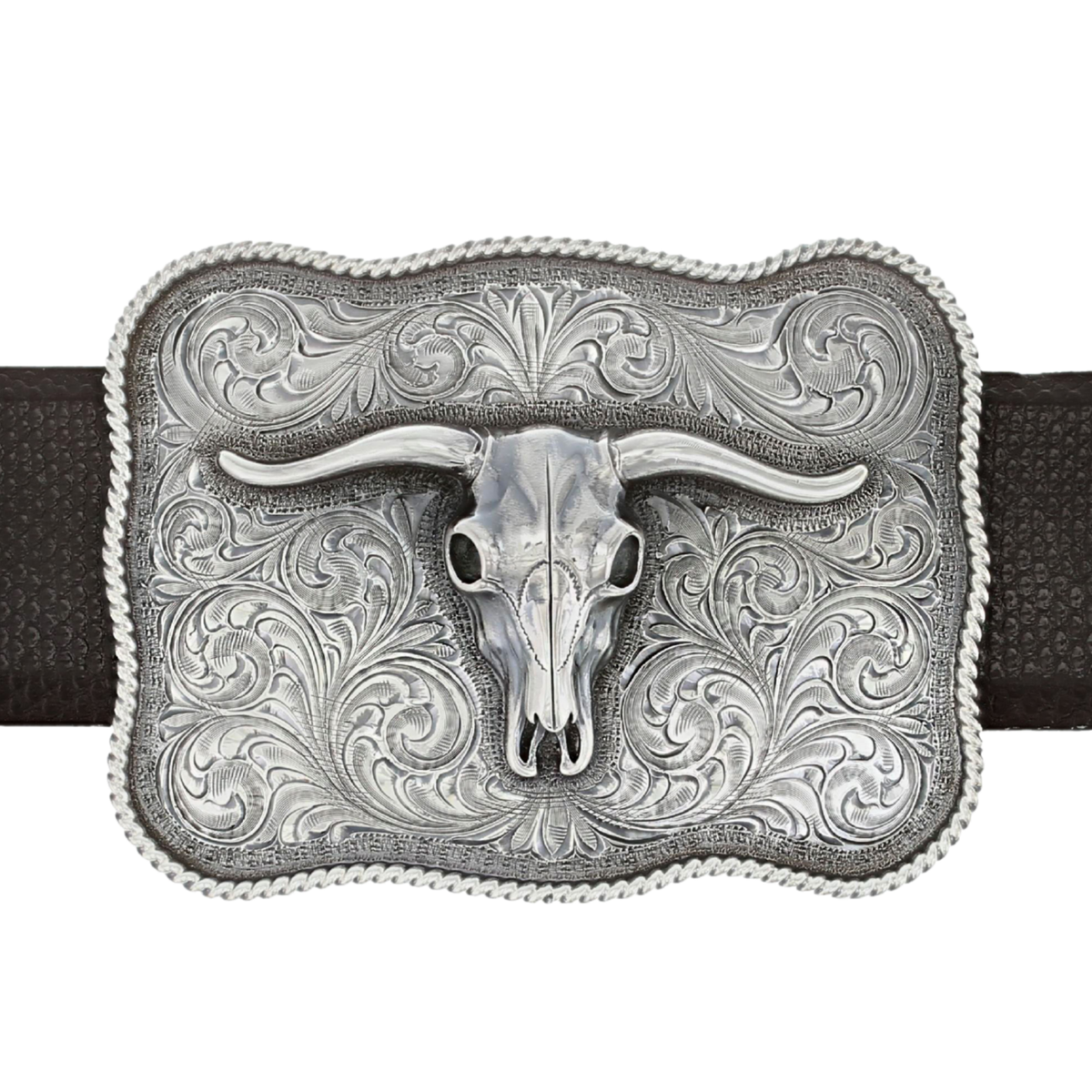 Robertson 1801 Sterling Longhorn Skull Trophy Buckle